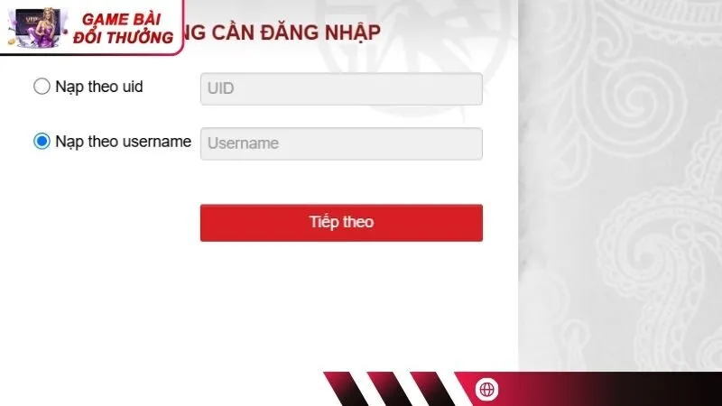 Quy trình gửi vốn để tham gia cược tại THAPTHANH
